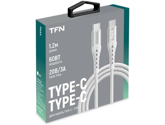 Кабель TFN TypeC-TypeC 1.2m white TFN-CPDUSBCC12MWH